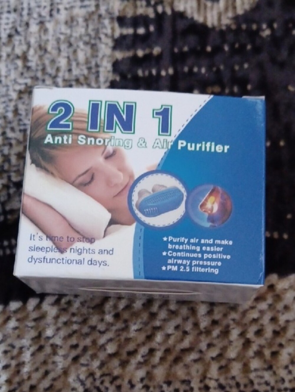 4/$40 New 2 IN 1 Anti Snoring & Air Purifier - Factory Sealed